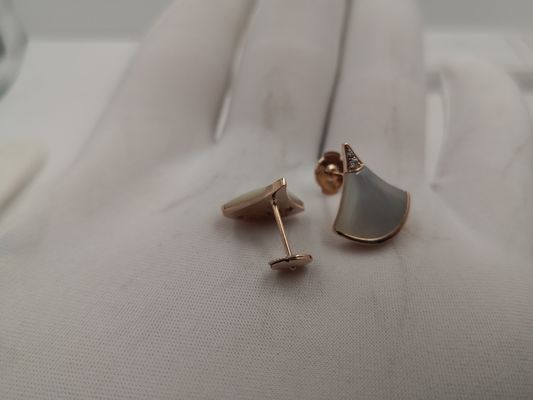 Jakość No Diamond Custom Gold Jewelry Kolczyk DIVA w 18-karatowym złotym białym złocie z kamieniem szlachetnym fabryka