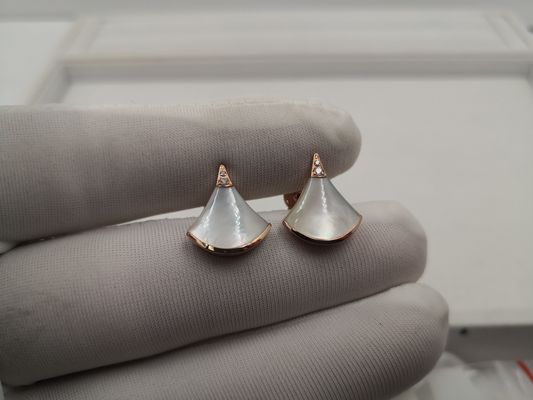 Jakość No Diamond Custom Gold Jewelry Kolczyk DIVA w 18-karatowym złotym białym złocie z kamieniem szlachetnym fabryka