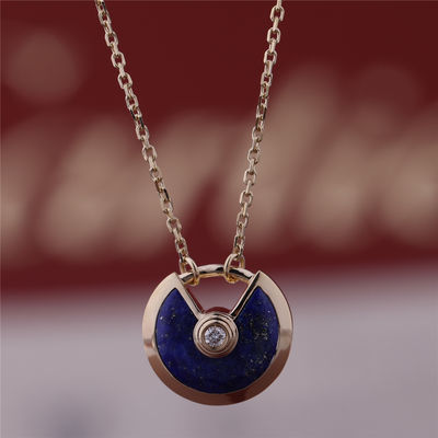 Jakość Naszyjnik Xs Model z żółtego złota Amulette De z diamentem z lapisu lazuli fabryka