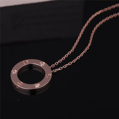 Jakość B7014500 Luksusowy Naszyjnik Miłość Biżuteria 3 Diamenty Żółte Złoto fabryka