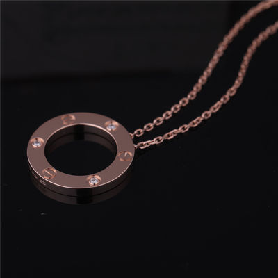 Jakość B7014500 Luksusowy Naszyjnik Miłość Biżuteria 3 Diamenty Żółte Złoto fabryka