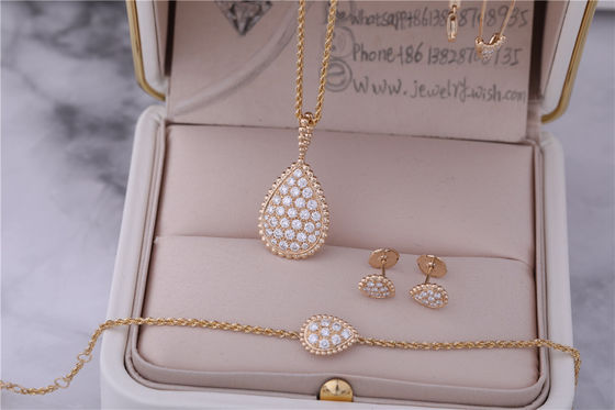 Jakość Prawdziwe złoto luksusowa wysoka biżuteria Serpent Boheme Bransoletka S z motywem Pave Diamonds Ref JBT00365M fabryka