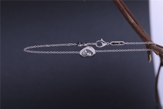 Jakość Dziewczyna Prezent Chopard Biżuteria Happy Diamonds Icons Bransoletka 18k Białe złoto 85a054-1001 fabryka