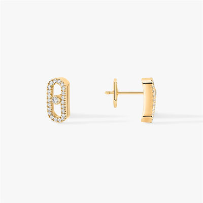 Jakość Luksusowa biżuteria paryska dla kobiet Luxury Jewelry 18K żółte złoto Move Uno Diamond Kolczyki fabryka