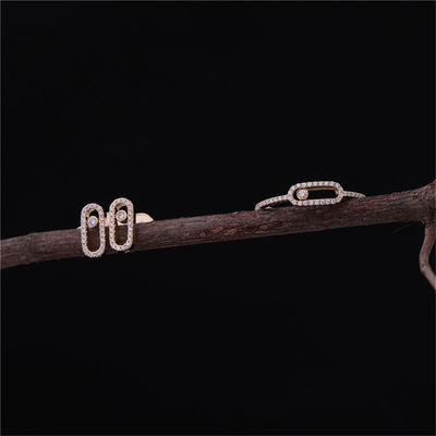 Jakość Luksusowa biżuteria paryska dla kobiet Luxury Jewelry 18K żółte złoto Move Uno Diamond Kolczyki fabryka