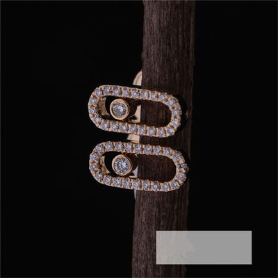 Jakość Luksusowa biżuteria paryska dla kobiet Luxury Jewelry 18K żółte złoto Move Uno Diamond Kolczyki fabryka