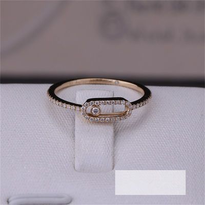 Jakość Luxury Jewelry Elegancki Ślubny Pierścionek Zaręczynowy Diamentowy Pierścionek Move Uno Pavee z 18-karatowego Różowego Złota fabryka