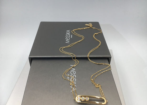 Jakość Naszyjnik z podwójnym łańcuszkiem Paris Jewelry18K żółte złoto bez kamieni szlachetnych w kształcie siodła fabryka