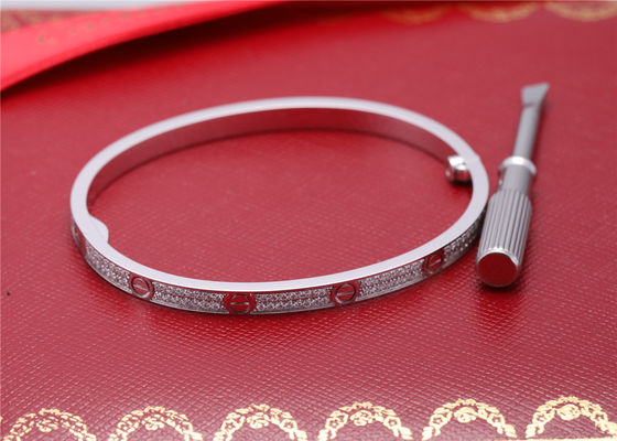 Jakość N6710817 Bransoletka Miłość Mały Model Pavé Białe Złoto Diamenty fabryka